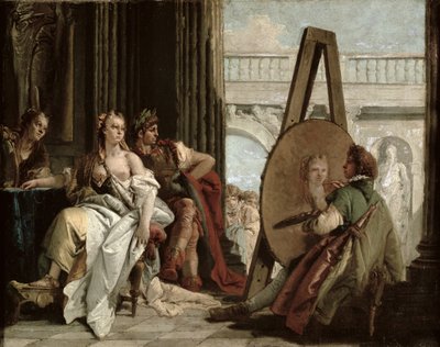 Alexander und Campaspe im Haus des Malers Apelles von Giovanni Domenico Tiepolo